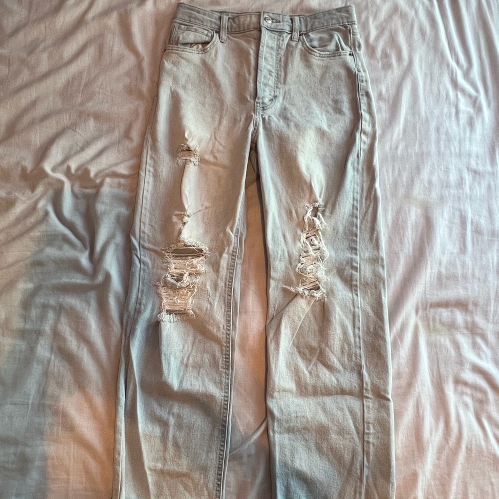 Wild Fable Light Blue Distressed Straight Jeans